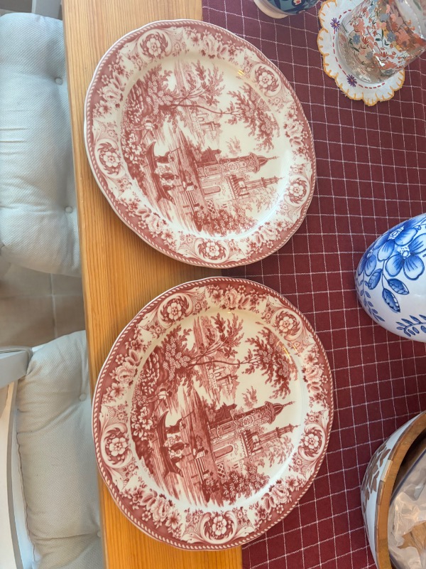 English Home Preston Stoneware Servis Tabağı 26 cm Bordo