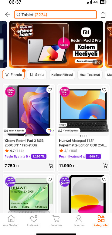 Xiaomi Redmi Pad 2 Pro 8GB 256GB 12.1" Gri + Klavye
