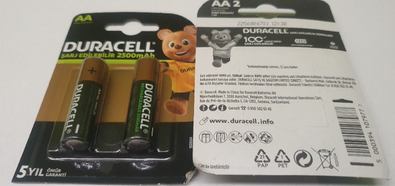 Duracell Şarj Edilebilir AA Kalem Pil 2500 Mah 4'Lü Paket
