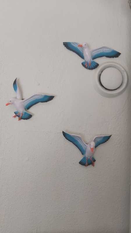 Süme Üçlü Kuş Duvar Süsü Dekoratif Üçlü Martı