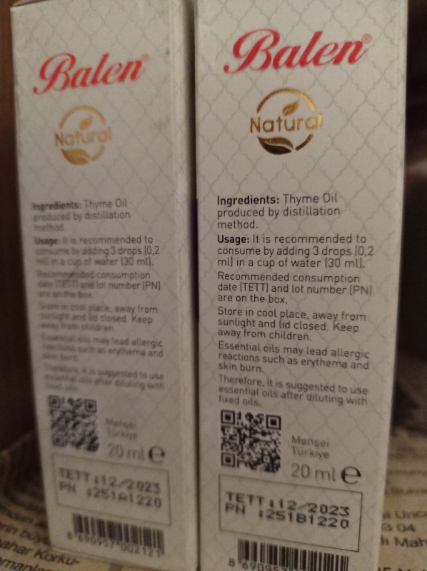 Balen Kekik Yağı 20 ml (%100 Saf Bitkisel Uçucu Yağ)