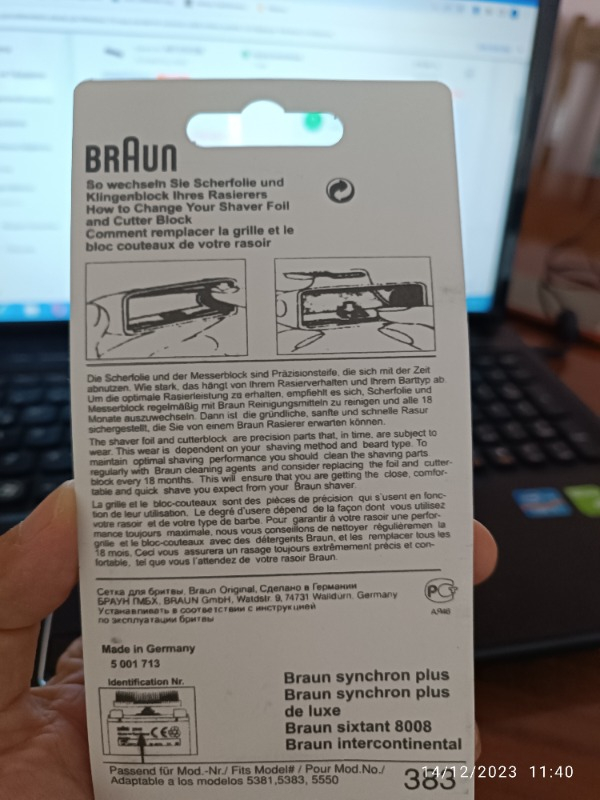 Braun 383 Bıçak (8008 Serisi Için )