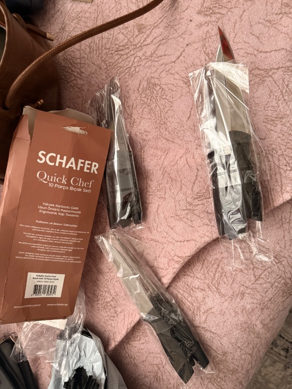 Schafer Quick Chef Bıçak Seti 10 Parça-Siyah
