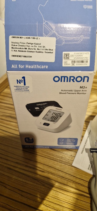 OMRON M2+ 30 Ölçüm Hafızalı Geniş Manşetli Üst Koldan Ölçer Dijital Tansiyon Aleti HEM-7146-E