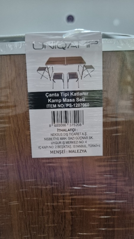 Uniqamp ® Quatro™ Çanta Tipi 4 Tabureli Katlanır Kamp Masa Seti
