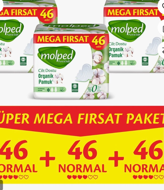 Molped Pure&Soft Normal Süper Mega Paket 138 Adet