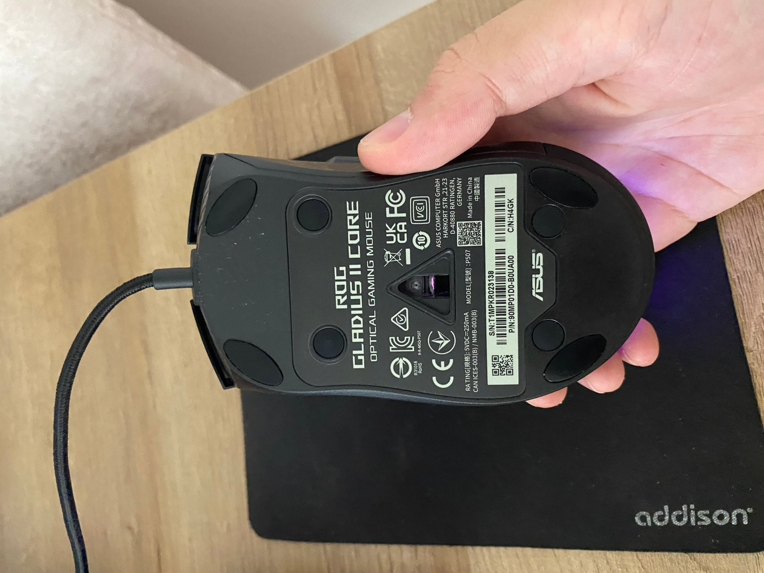 Asus P507 ROG Gladius II Core Aura Sync RGB Oyuncu Mouse