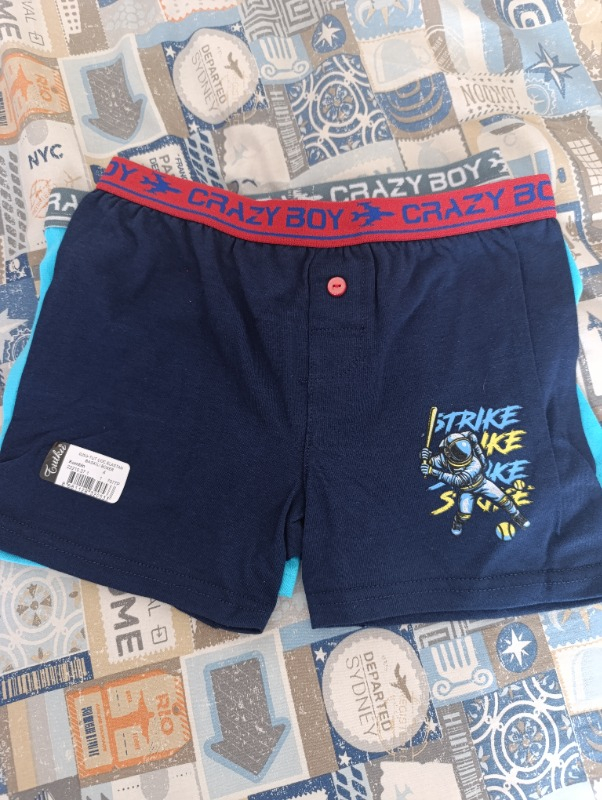 Tutku Erkek Çocuk Elastan Baskılı Boxer 6'lı Paket