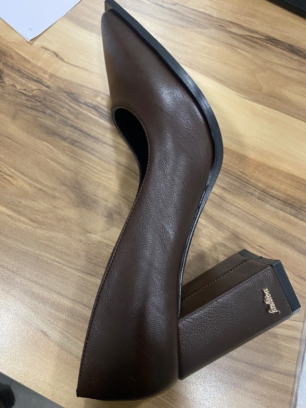 Limoya Lucy Kahve Kalın Topuklu Ayakkabı Kadın Stiletto