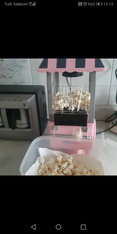 Cookplus Pembe Mısır Patlatma Pop Corn Makinesi