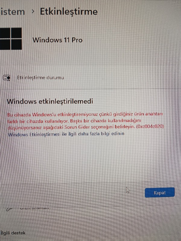 Windows 11 Pro Oem 2025- Dijital Lisans Anahtarı