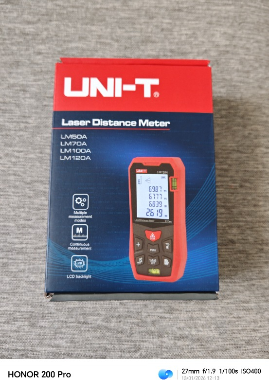 Uni-T LM50A Lazer Mesafe Ölçer 50 mt Hassas Ölçüm ve Kullanım Kolaylığı ile İnşaat ve Mühendislik İçin