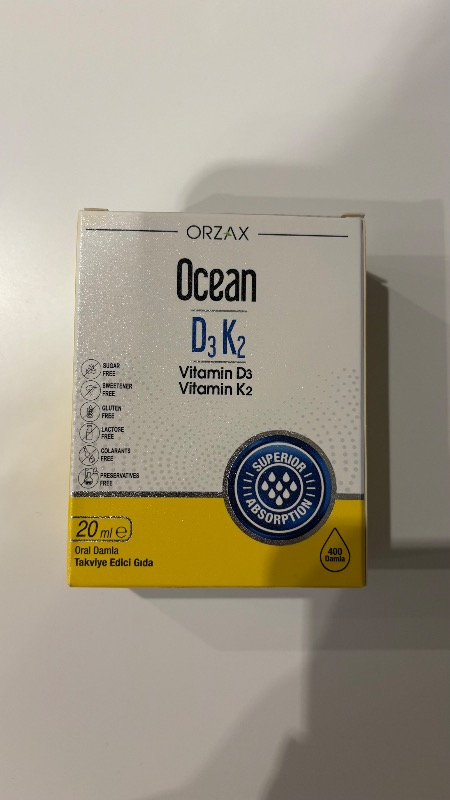 Orzax Ocean D3 K2 Damla 20 ml