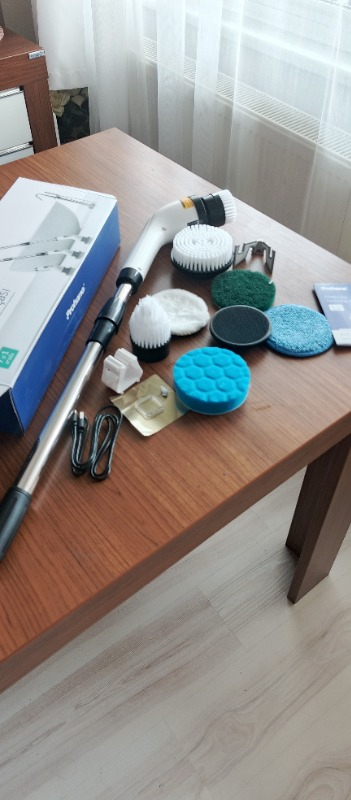 Prohane Elektrikli Temizlik Fırçası 7 Adet Farklı Başlık Ile- Mutfak, Banyolarda Birçok Temizlik Görevi Için