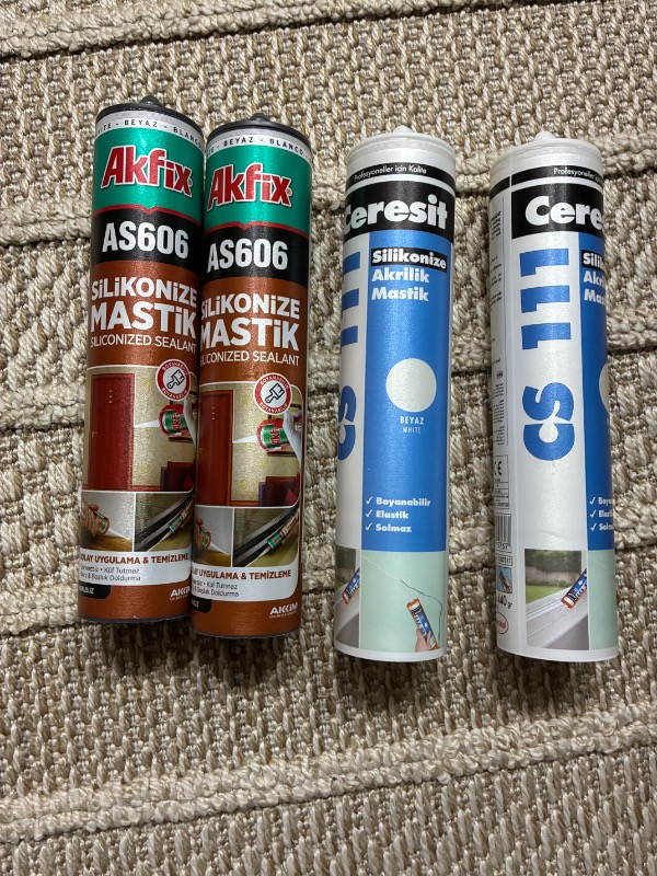 Akfix AS606 Silikonize Mastik - 7 Farklı Renk
