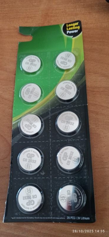 Gp CR2032 3V Lithium 10'lu Kartela