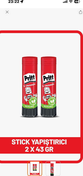 Pritt Stick Yapıştırıcı 43 gr - 2 Adet