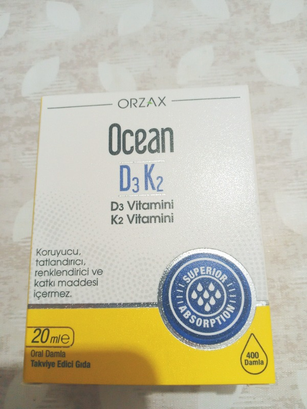 Orzax Ocean D3 K2 Damla 20 ml