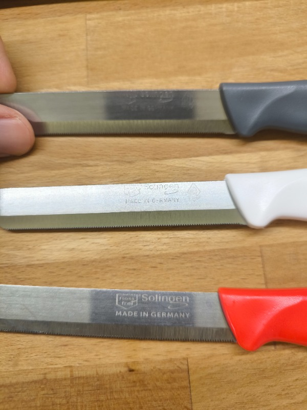 Solingen  Micro Tırtıklı Sebze Doğrama Bıçağı Karışık 6'lı