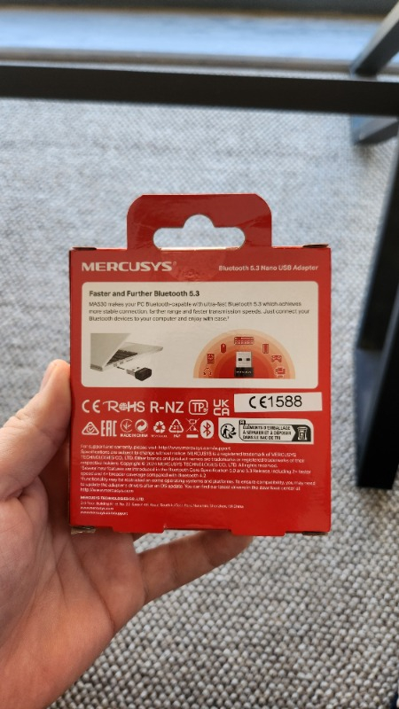 Mercusys MA530 | Bluetooth 5.3 Nano USB Adaptör | Kompakt Tasarım | Tak‑Çalıştır | Windows 7//8.1/10/11