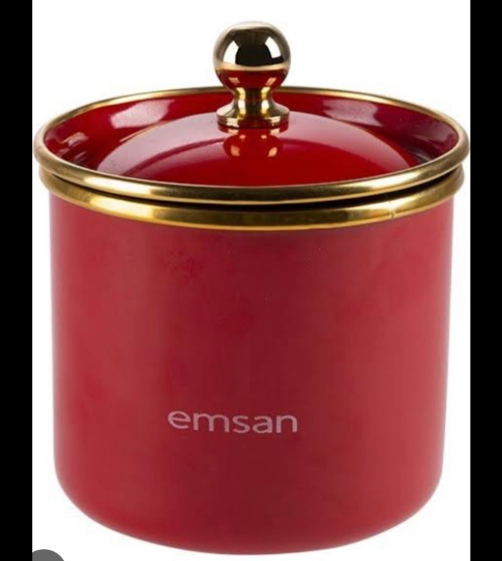 Emsan Troy Emaye Küçük Kavanoz Kırmızı