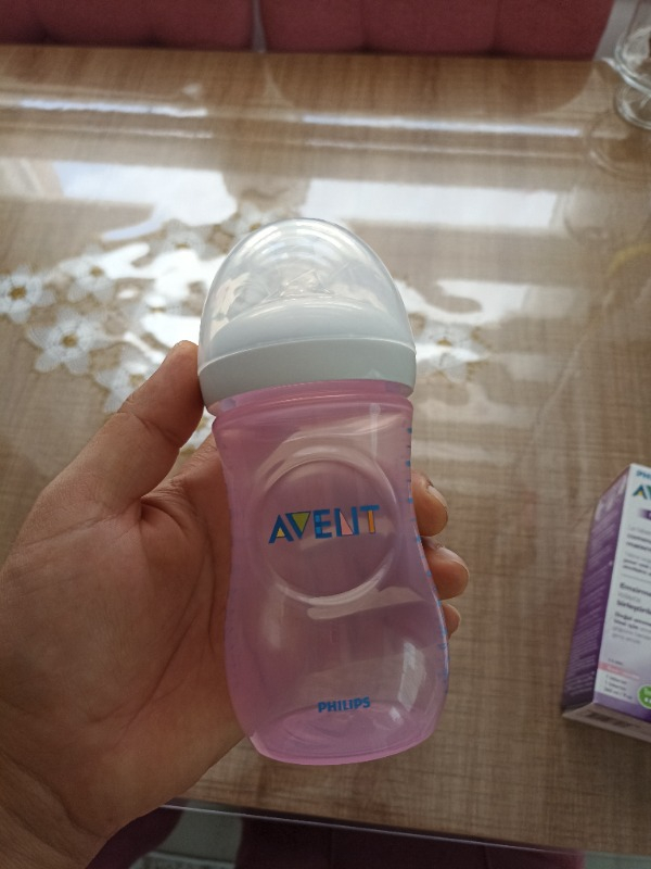 Philips Avent Natural PP Biberon 260 ml 1 ay+ Pembe SCF034/17