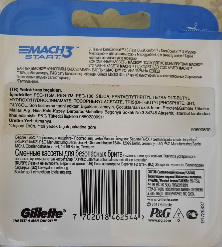 Gillette Mach3 Start Yedek Tıraş Bıçak 4'lü