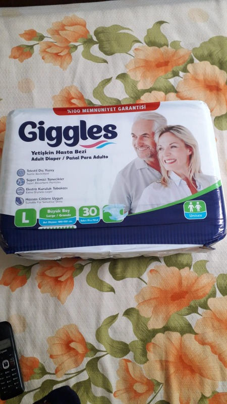 Giggles Yetişkin Hasta Bezi Belbantlı Large 30'lu x 2 pkt