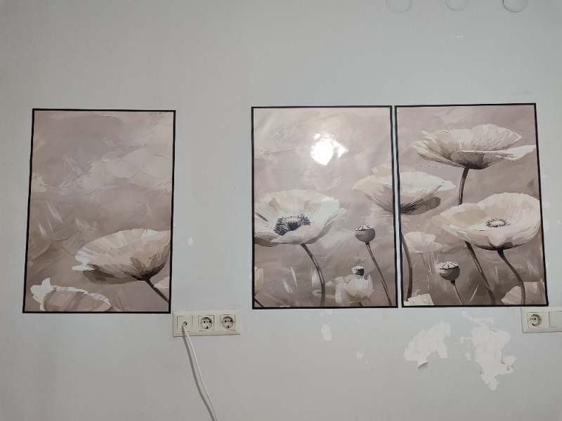 Akıllı Kağıt Statik Tutunma Özellikli Tablo - Poster Çiçek (Model- 38)