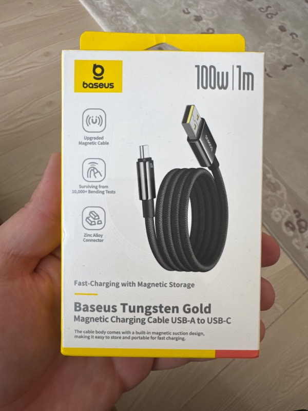 Baseus Tungsten Gold Şarj Kablosu 100W 1m USB Type-C