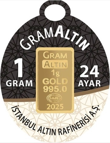 İstanbul Altın Rafinerisi 1 gr  995 24 Ayar İAR Külçe Altın