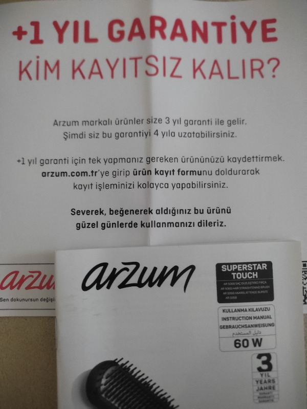 Arzum AR5068 Superstar Touch Saç Düzleştirici Fırça