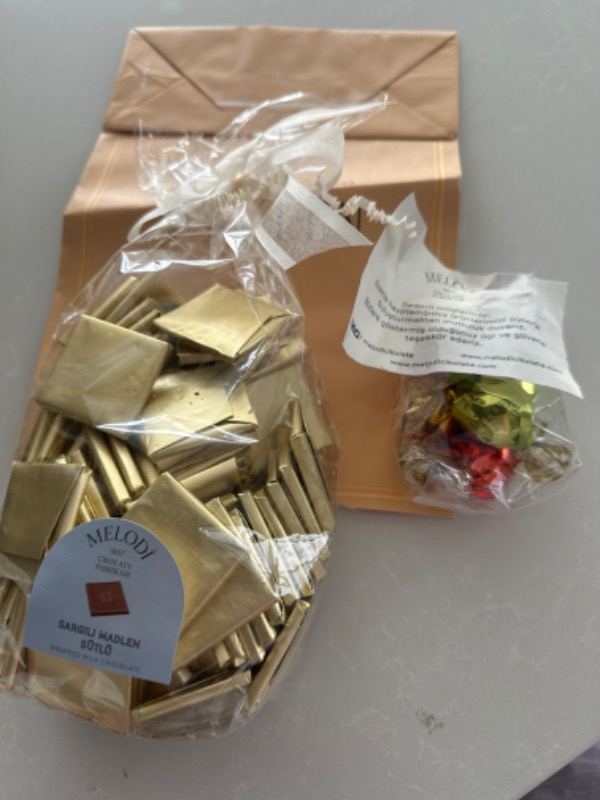 Melodi Çikolata Altın Sargılı Madlen Sütlü Çikolata- 500 gr