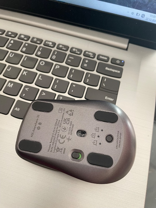Logitech MX Anywhere 3S Kompakt 8000 DPI Optik Sensörlü Sessiz Bluetooth Kablosuz Mouse - Siyah