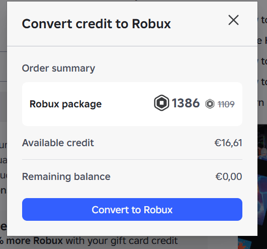Roblox 1900 Robux