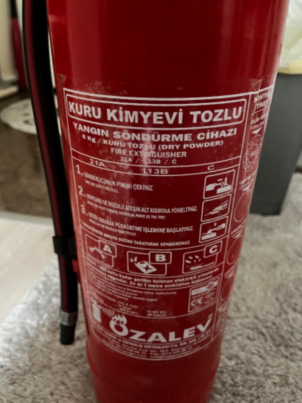 Mapeks Yangın Söndürücü - ''6 Kg".  Tsen 615 Abc  4 Yıl Garantili