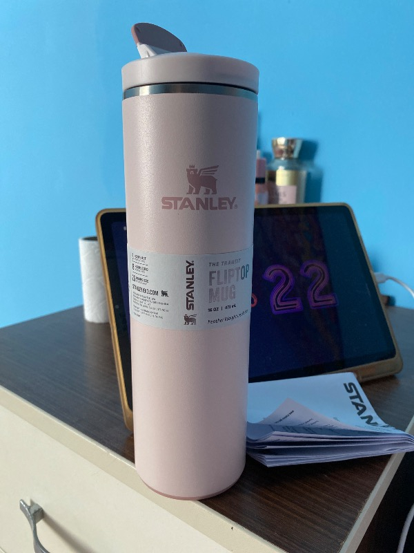 Stanley The Transit Fliptop Mug Paslanmaz Çelik 0.47 Lt Rose Renkli Model
