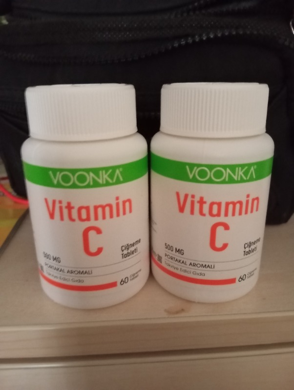 Voonka Vitamin C Portakal Aromalı Çiğneme Tableti 500 Mg 60 Tablet