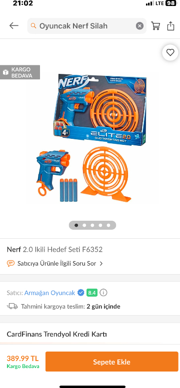 Nerf   2.0 Ikili Hedef Seti