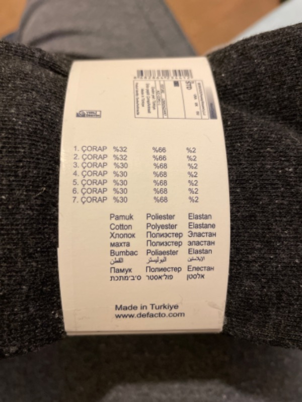 DeFacto Erkek 7'li Pamuklu Uzun Çorap L5952AZNS