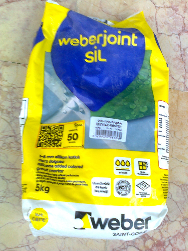 Weber Silikonlu Derz Dolgusu 5 Kg Beyaz