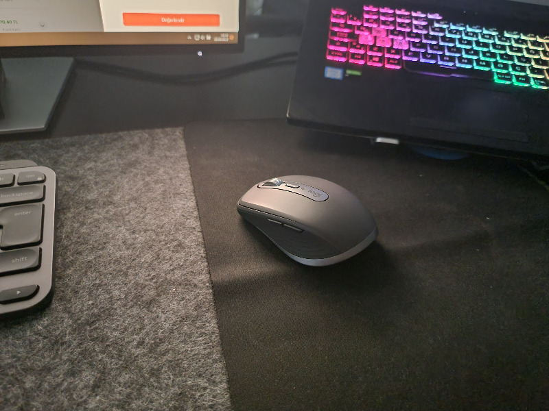 Logitech Mx Anywhere 3s Kompakt 8000 Dpı Optik Sensörlü Sessiz Bluetooth Kablosuz Mouse - Siyah