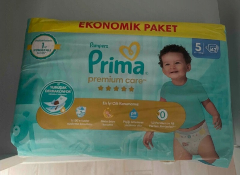 Prima PremiumCare Bebek Bezi Ekonomik Paket 5 Numara 42 Adet Bez