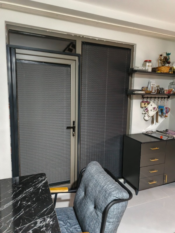 Plised Home Katlanabilir Cam Balkon Plise Perde Antrasit