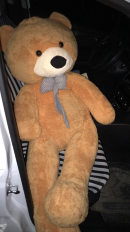 Ritoys 130 cm Papyonlu Dev Boy Peluş Ayı lik Kahverengi Ayıcık