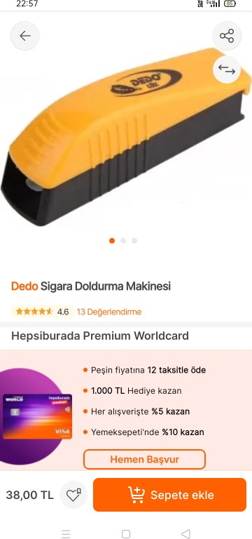Dedo Sigara Doldurma Makinesi