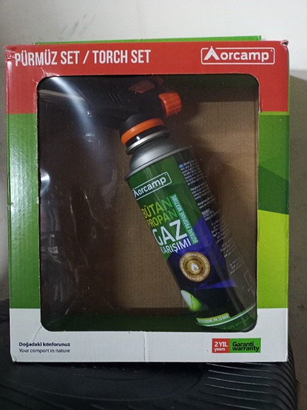 Orcamp Kamp Kartuş Tüp 227gr + Çakmaklı Pürmüz Set Orgaz - Kts227 + Cx-500