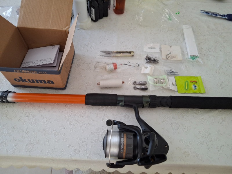 Okuma Revenger Rv-55 Bauer Maxus 350 cm Olta Takımı Seti