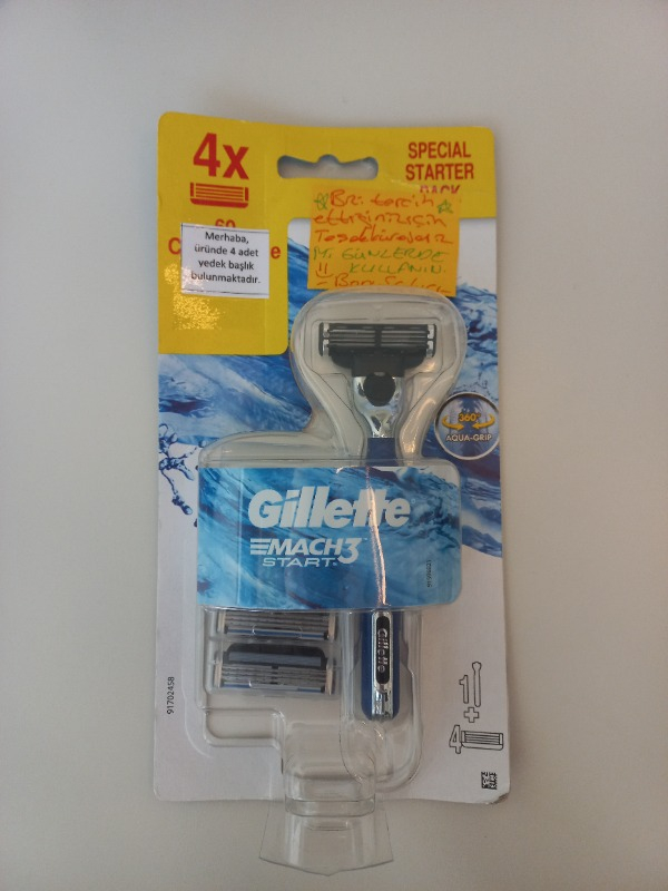 Gillette Mach3 Start Yedek Tıraş Bıçak 4'lü