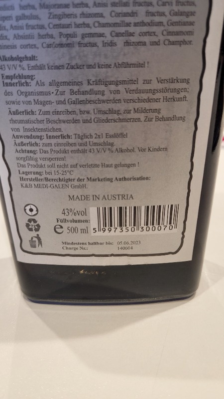 Maurers İsveç Şurubu 500 ml